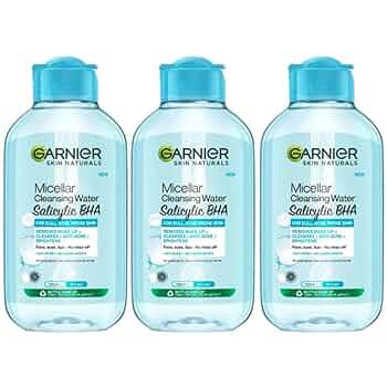 Amazon | Garnier Micellar Cleansing Water Salicylic BHA Blue